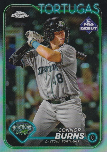 2024 Topps Pro Debut Chrome Refractor Connor Burns #PDC-49 Daytona Tortugas