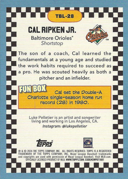 2024 Topps Big League Topps Big Leaguer Cal Ripken Jr. Baltimore Orioles #TBL-28