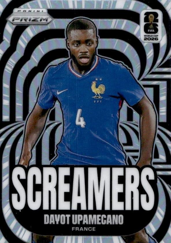 2026 Panini Prizm FIFA World Cup Screamers Silver Dayot Upamecano #21 France