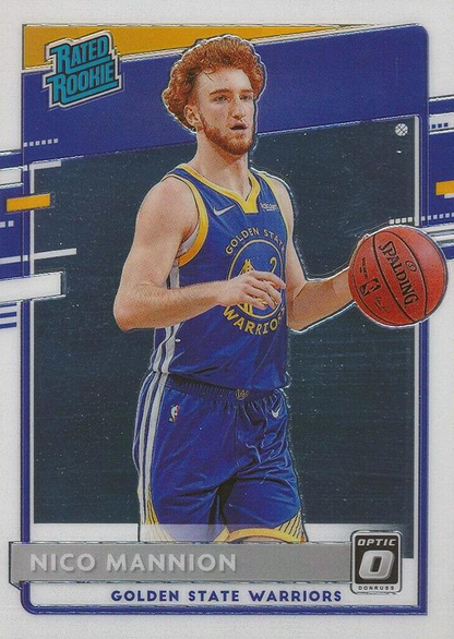 2020 Panini Donruss Optic Nico Mannion Rated Rookie RC #190 Golden State Warriors