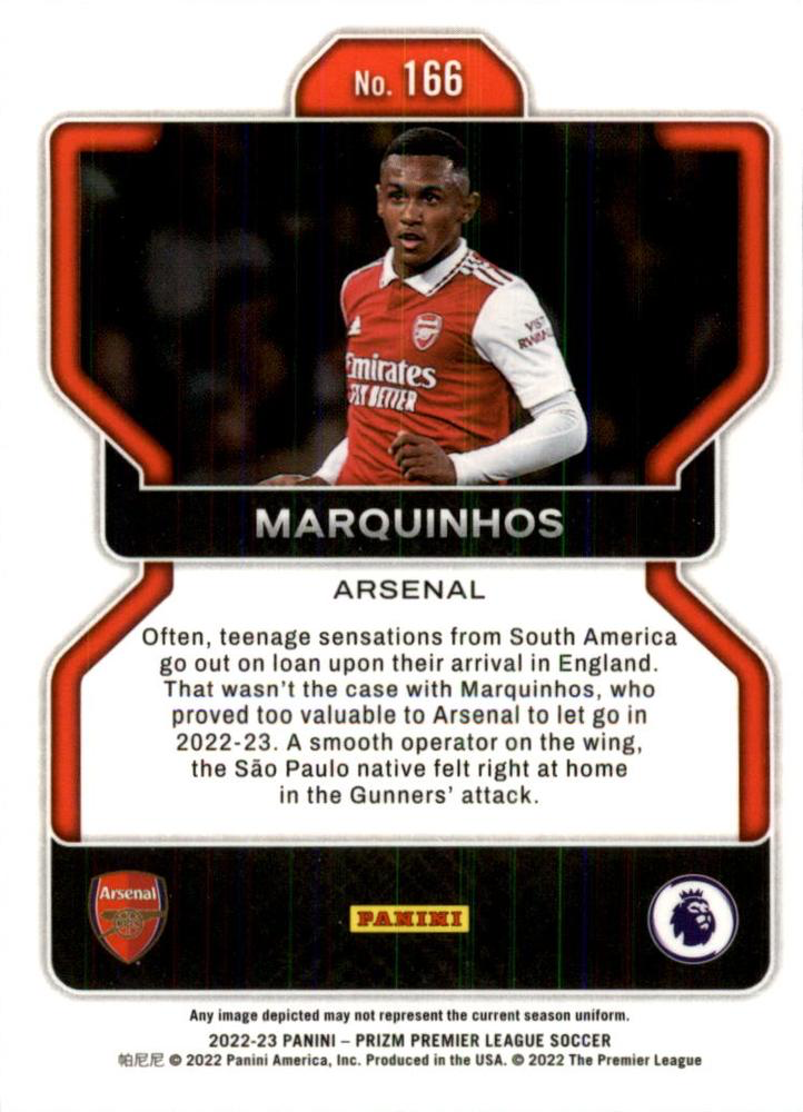 2022 Panini Prizm Premier League Marquinhos #166 Arsenal FC