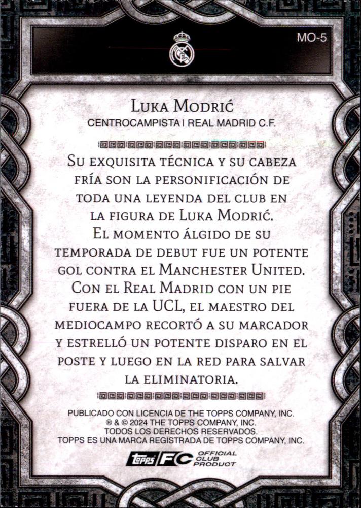 2024 Topps Real Madrid Fan Set Monolith Luka Modrić #MO-5 Real Madrid CF