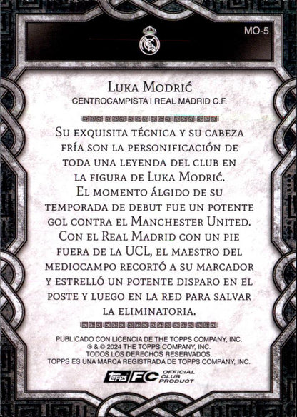 2024 Topps Real Madrid Fan Set Monolith Luka Modrić #MO-5 Real Madrid CF