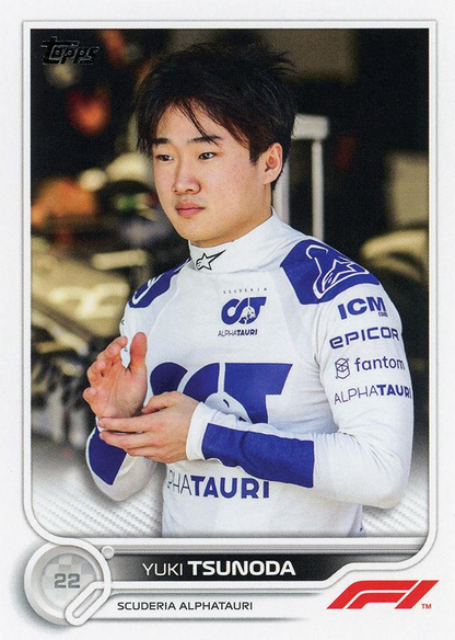 2022 Topps Formula 1 Yuki Tsunoda #62 Scuderia AlphaTauri