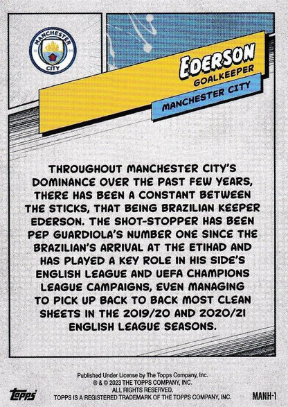 2023 Topps Manchester City Fan Set Heroes Ederson #MANH-1