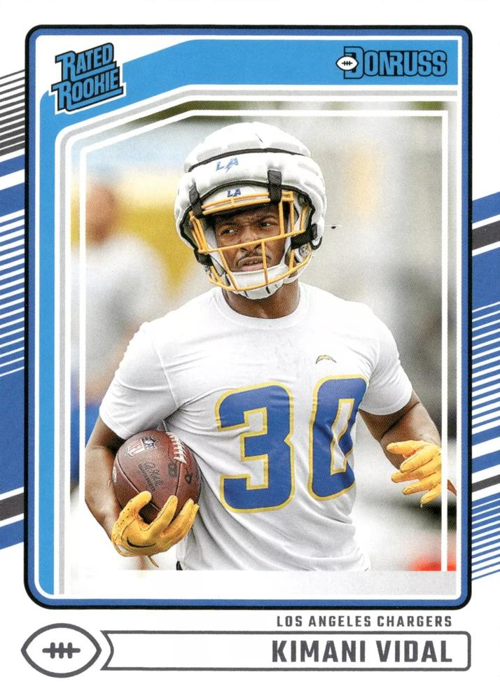 2024 Panini Donruss Kimani Vidal Rated Rookie RC #355 Los Angeles Chargers