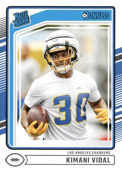 2024 Panini Donruss Kimani Vidal Rated Rookie RC #355 Los Angeles Chargers