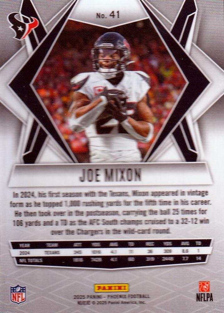 2025 Panini Phoenix Joe Mixon #41 Houston Texans