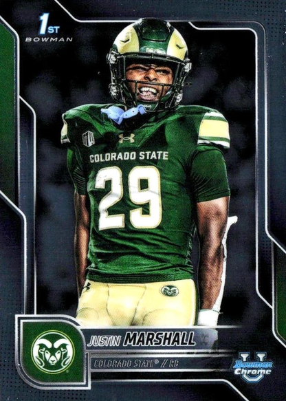 2025 Topps Bowman U Chrome Justin Marshall 1st #135 Colorado State Rams