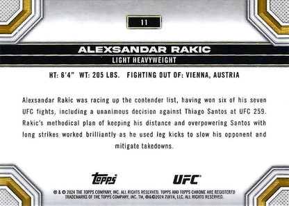 2024 Topps Chrome UFC Aleksandar Rakic #11