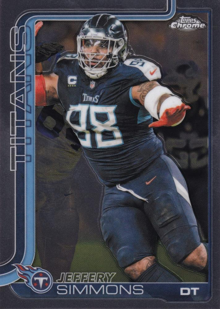 2025 Topps Chrome NFL Jeffery Simmons #289 Tennessee Titans