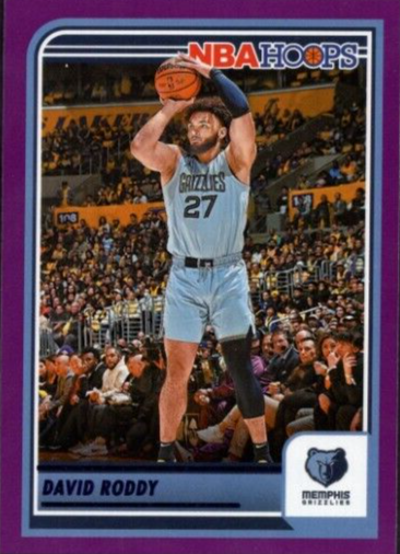 2023 Panini Hoops Purple David Roddy #146 Memphis Grizzlies