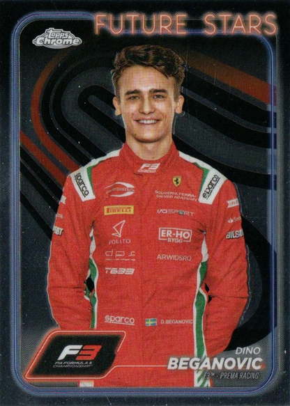 2024 Topps Chrome Formula 1 Dino Beganovic F3D #43 Prema Racing