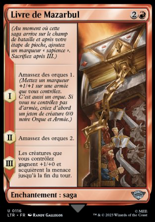 2023 Magic MTG Le Seigneur des Anneaux Livre de Mazarbul LTR #116