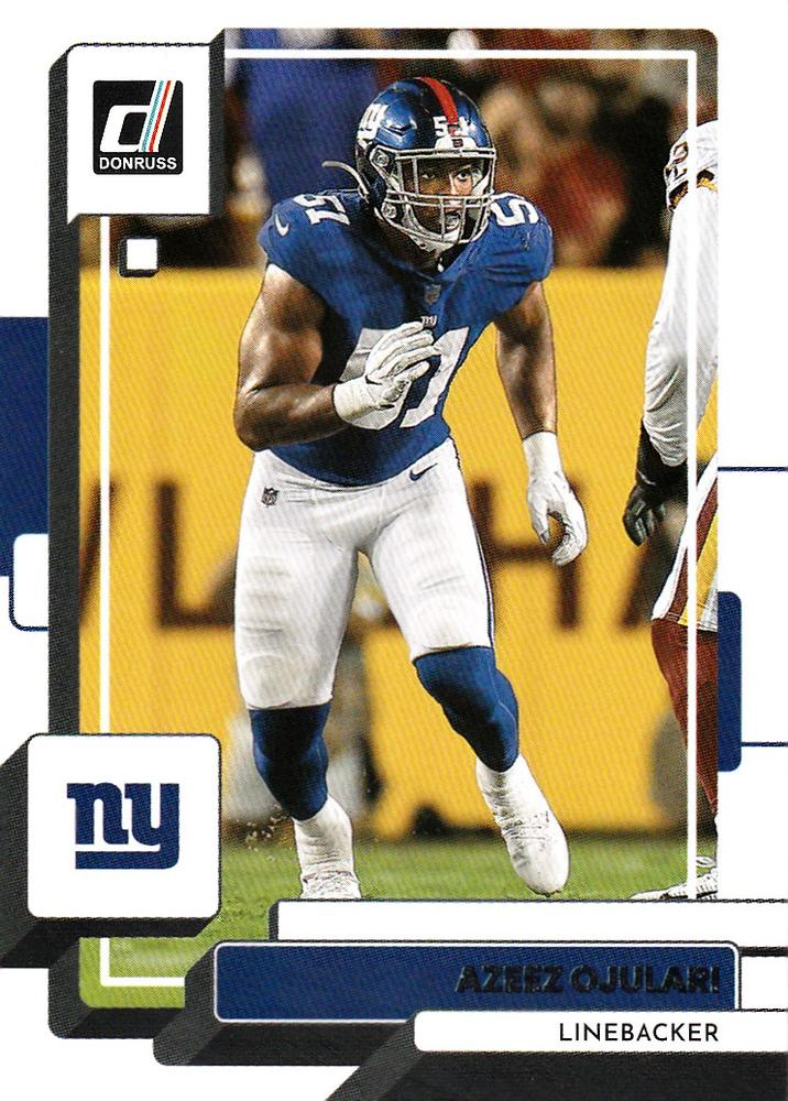 2022 Panini Donruss Azeez Ojulari #165 New York Giants