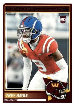 2025 Panini Score Trey Amos RC #92 Washington Commanders