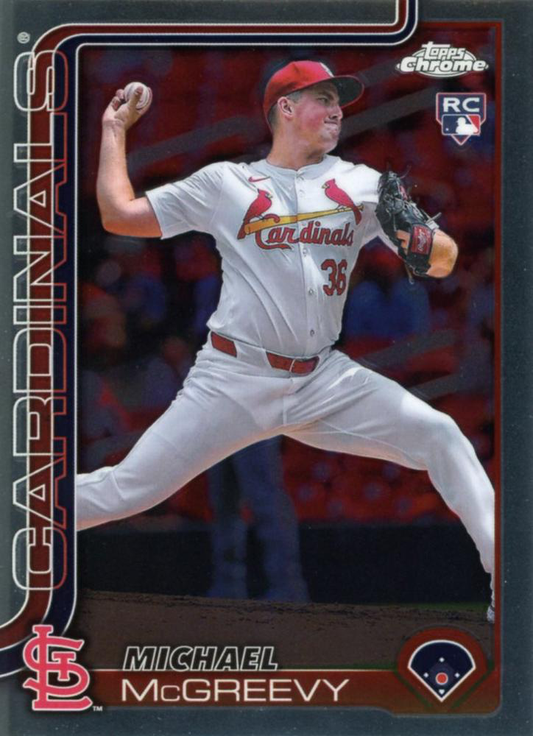 2025 Topps Chrome MLB Michael McGreevy RC #29 St. Louis Cardinals