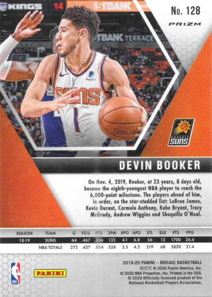 2019 Panini Mosaic Green Prizm Devin Booker #128 Phoenix Suns