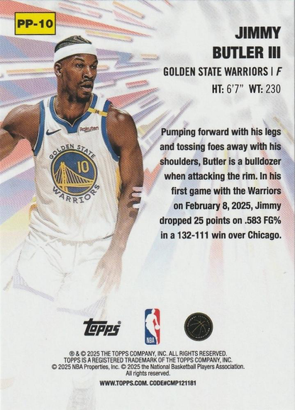2025 Topps NBA Power Players Jimmy Butler III PP-10 Golden State Warriors