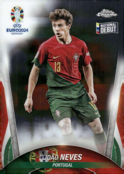 2024 Topps Chrome EURO National Debut João Neves #46 Portugal