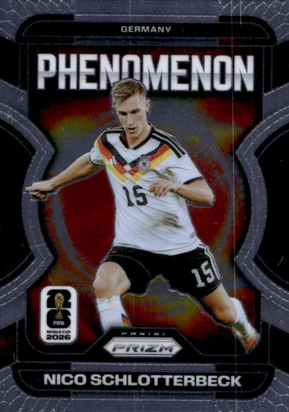 2026 Panini Prizm FIFA World Cup Phenomenon Nico Schlotterbeck #9 Allemagne