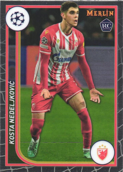 2023 Topps Merlin Chrome UCC Kosta Nedeljkovic RC #142 Red Star Belgrade