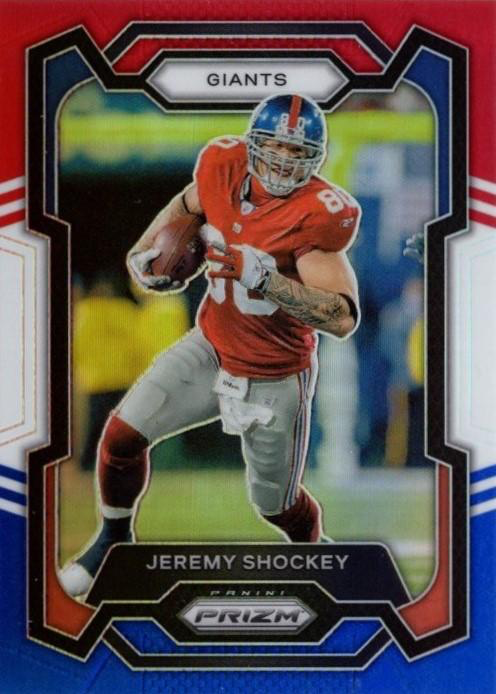 2023 Panini Prizm Red White and Blue Jeremy Shockey New York Giants #222