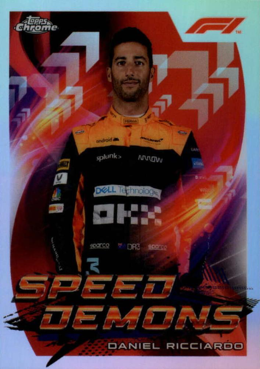 2022 Topps Chrome Formula 1 Speed Demons Daniel Ricciardo SD-DR McLaren F1 Team