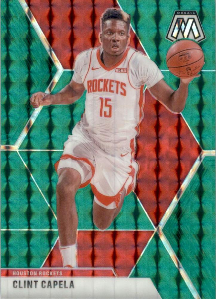 2019 Panini Mosaic Green Prizm Clint Capela #144 Houston Rockets