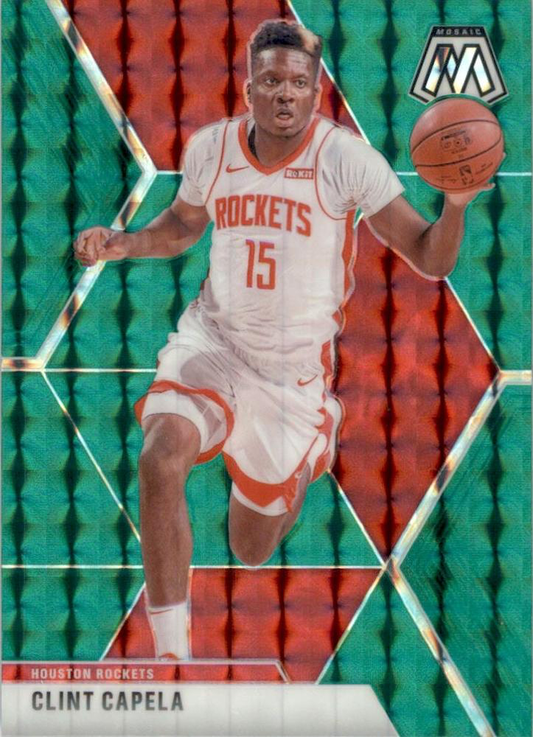 2019 Panini Mosaic Green Prizm Clint Capela #144 Houston Rockets