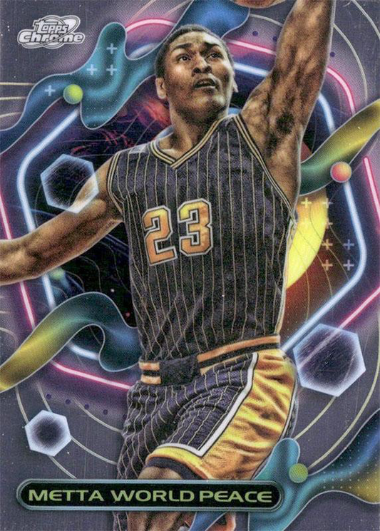2023 Topps Chrome Cosmic Metta World Peace #52 Indiana Pacers