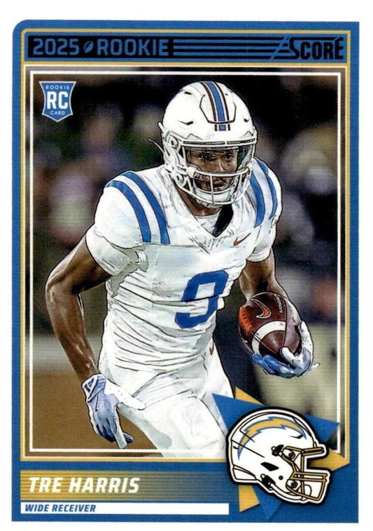 2025 Panini Score Tre Harris RC #42 Los Angeles Chargers