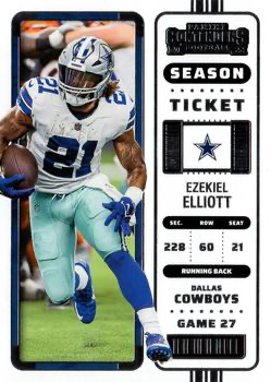 2022 Panini Contenders Ezekiel Elliott #28 Dallas Cowboys
