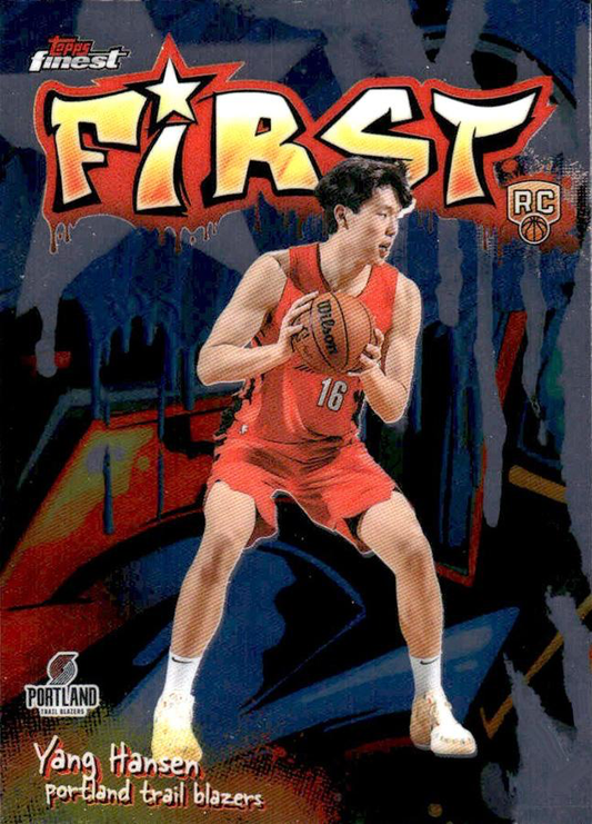 2025 Topps Finest NBA Yang Hansen RC #F-16 Portland Trail Blazers