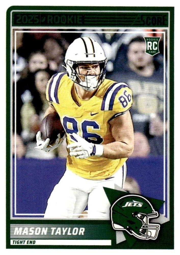 2025 Panini Score Mason Taylor RC #7 New York Jets