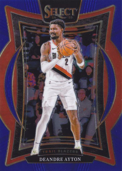 2024 Panini Select Deandre Ayton Blue #53 Portland Trail Blazers
