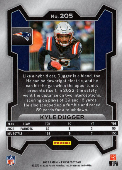 2023 Panini Prizm Kyle Dugger New England Patriots #205