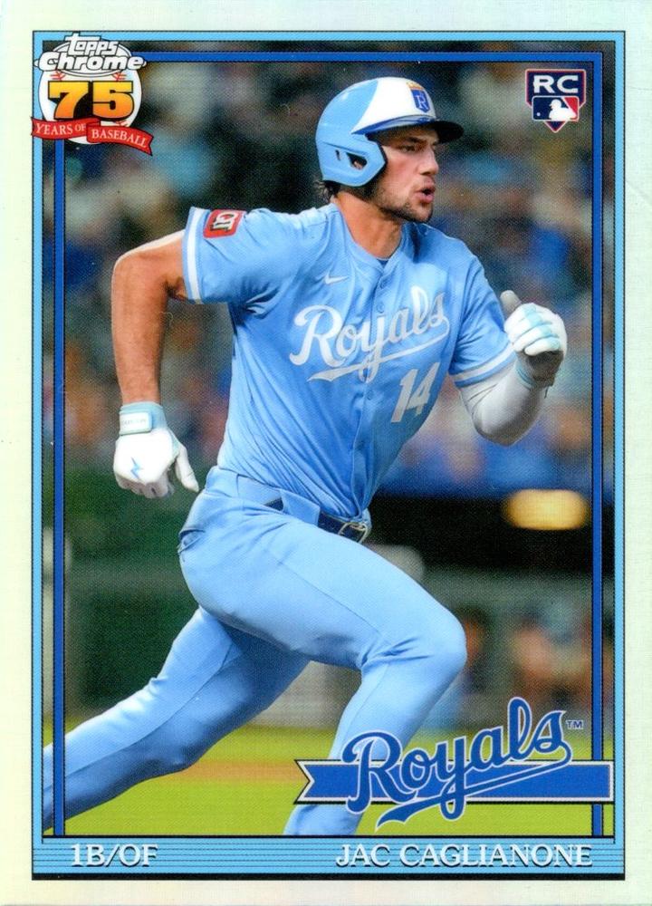 2026 Topps Chrome 1991 35th RC Jac Caglianone #91CB-20 Kansas City Royals