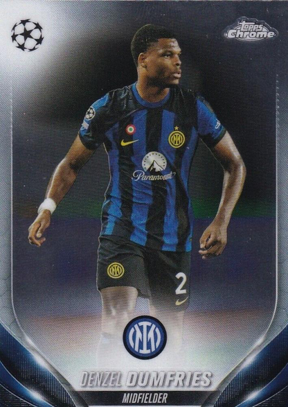 2023 Topps Chrome UEFA Club Competitions Denzel Dumfries #9 Inter Milan