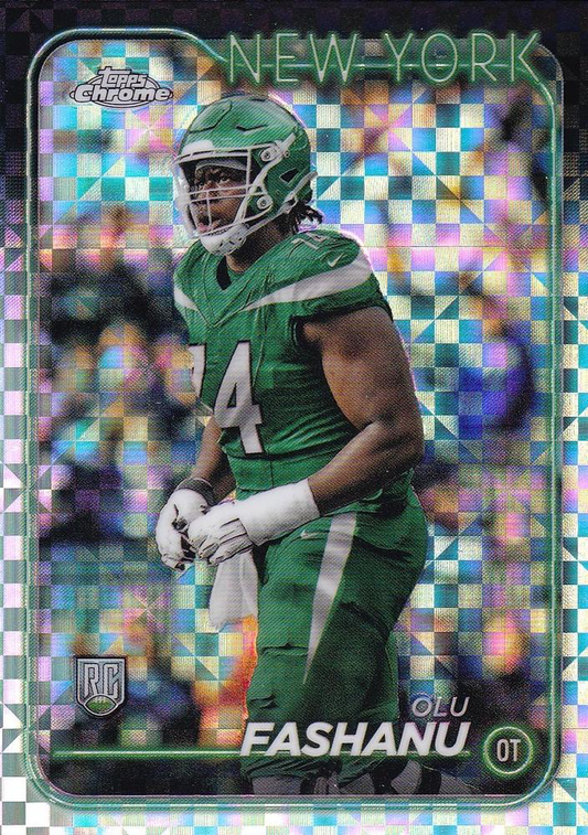 2024 Topps Chrome Football X- Fractor Olu Fashanu RC #238 New York Jets