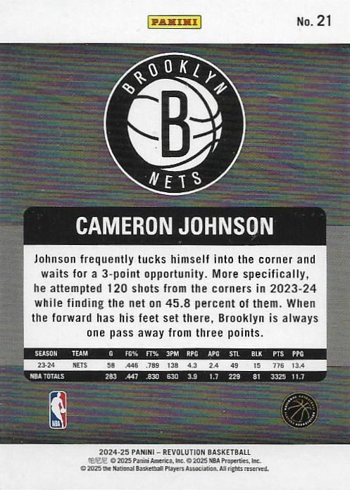 2024 Panini Revolution Cameron Johnson #21 Brooklyn Nets