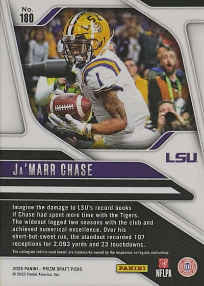 2025 Panini Prizm Draft Picks Ja'Marr Chase #180 LSU Tigers