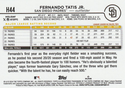 2024 Topps Holiday Fernando Tatis Jr. San Diego Padres #H44