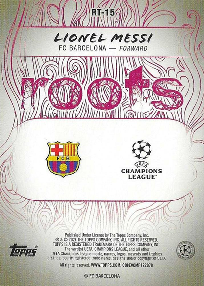 2025 Topps Flagship UCC Roots Lionel Messi #RT-15 FC Barcelona