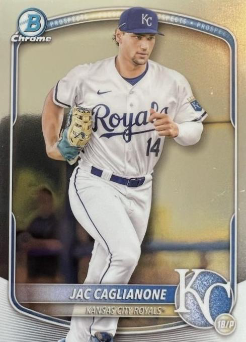 2025 Topps Bowman Chrome Prospect Jac Caglianone #BCP-103 Kansas City Royals