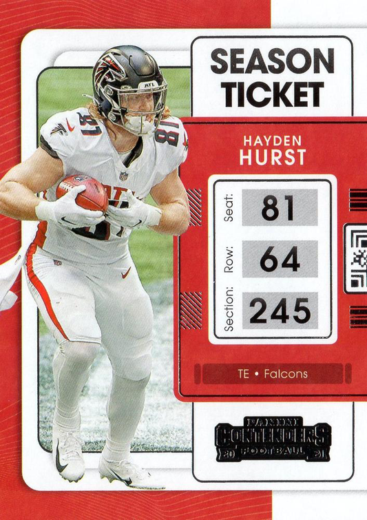 2021 Panini Contenders Hayden Hurst Atlanta Falcons #6