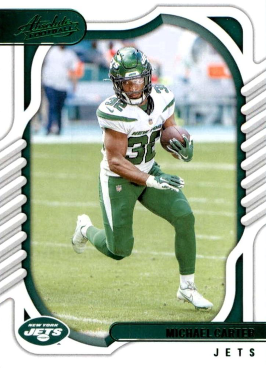 2022 Panini Absolute Green Parallel Michael Carter #100 New York Jets