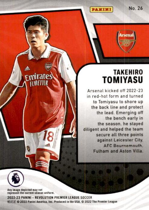 2022 Panini Revolution Premier League Takehiro Tomiyasu #26 Arsenal FC