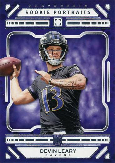 2024 Panini Photogenic Portrait RC Devin Leary #191 Baltimore Ravens