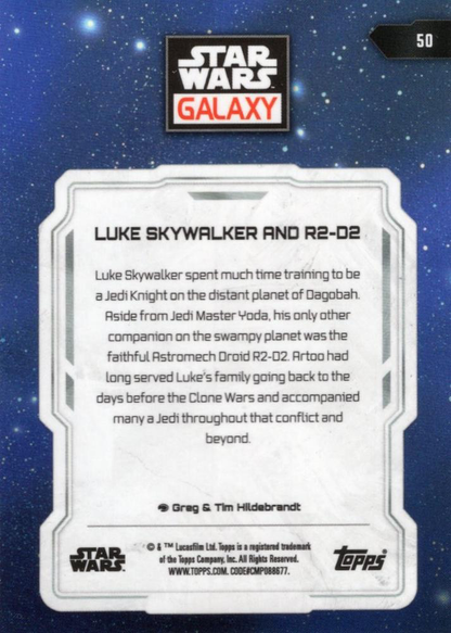 2024 Topps Chrome Star Wars Galaxy Luke Skywalker and R2-D2 #50